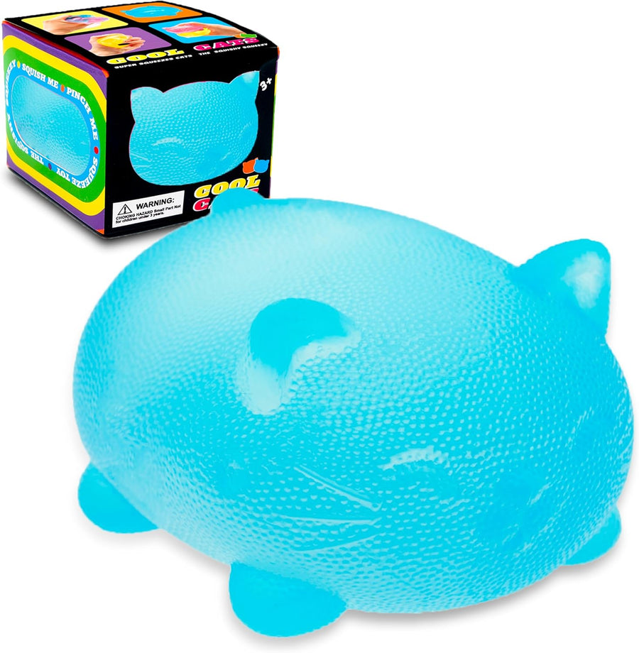 Stress Cat Toy, Sensory Fidget Toy, Sugar Filled Squishy Toys for Kids Stress Relief - High Density Squeeze Balls for Students Calming - Ultra-Soft Decompression Venting Toys H4